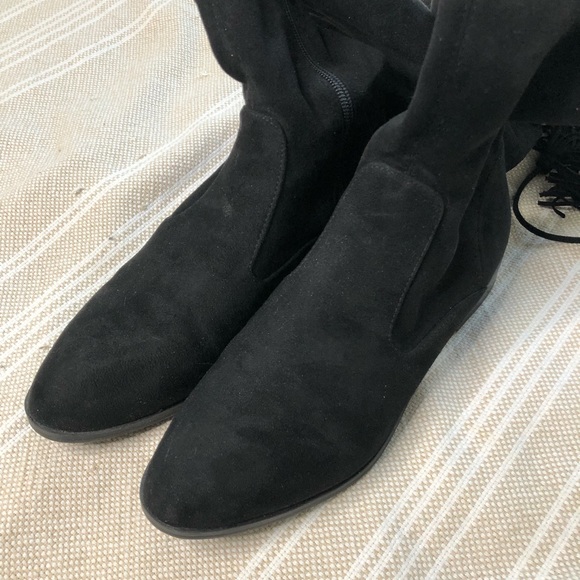 Marc Fisher Over-The-Knee Suede Boots With Tassels - Picture 10 of 17